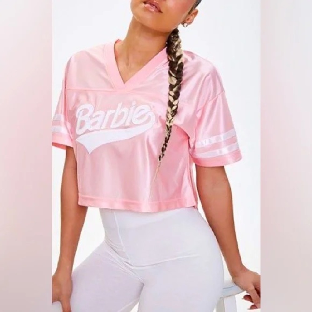 Pink Barbie Crop Top Jersey